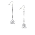 thumbnail image 2 of Delight Jewelry Silvertone Flip Twist Cheer - Silver-tone Long Sparkle Dangle French Earrings, 2 of 4