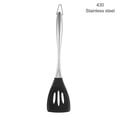 thumbnail image 1 of ziyahi Slotted Spoon Silicone Cooking Colander Stainless Handle Heat Resistant Kitchen Utensil, Slotted Spoon, 1 of 6