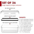 thumbnail image 4 of Baokaler 26 Pcs Food Storage Containers with Lids Airtight, Plastic Meal Prep Containers Reusable for Kitchen Organization, BPA-Free, Leak Proof with Labels & Marker Pen, 4 of 12