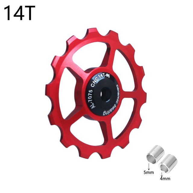 Rueda guía de dial trasero de cerámica para bicicleta de montaña, accesorios de transmisión de aleación de aluminio 11T-16T