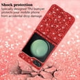thumbnail image 4 of Compatible with Samsung Galaxy Z Flip 5 Case Glitter Bling Samsung Z Flip 5 Phone Case for Girls Cute Bumper Shockproof Protective Cases (Red), 4 of 14
