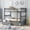 Gray, variant on Harper & Bright Designs Twin over Twin Wood Bunk Bed with Drawers, Convertible Bunk Bed with Two Storage Drawers, Solid Wood Detachable Bunk Bed Frame, Espresso