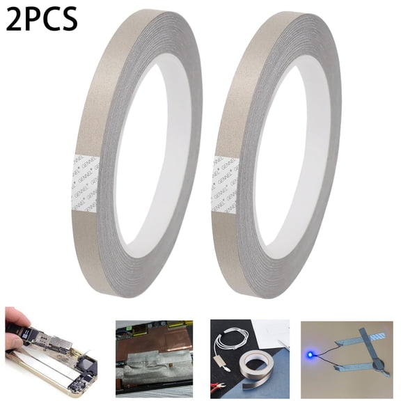 10mm x 20M High-Shielding Conductive Cloth Fabric Adhesive Tape, Faraday Tape for EMI Shielding, Interference Signal Blocking, Laptop Mobilephone LCD Repair, Cable Wire Harness Wrapping