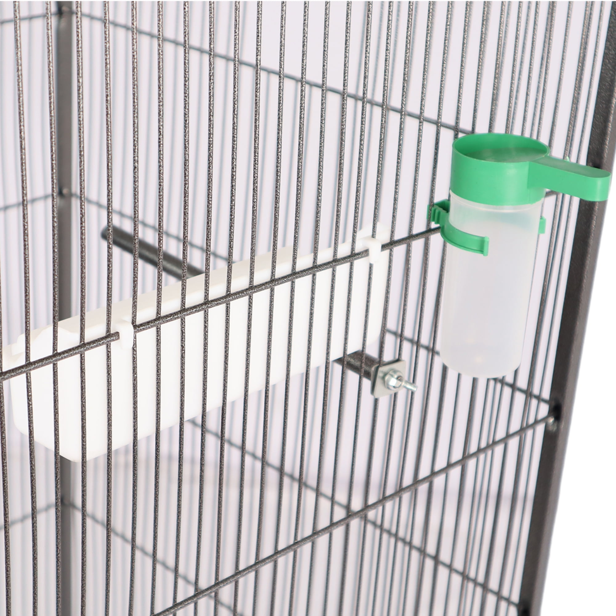 Pefilos 63" Bird Cage for Parakeets, Bird Houses for Indoor with Rolling Stand, Metal Bird Aviaries for Green Cheek Conures Pigeons Lovebird Bird's Nest, Gray Pefilos 63" Bird Cage for Parakeets, Bird Houses for Indoor with Rolling Stand, Metal Bird Aviaries for Green Cheek Conures Pigeons Lovebird Bird's Nest, Gray