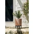thumbnail image 2 of Veradek Demi Series Raised 12" Plastic-Stone Planter - (Terracotta/Black, 2 Pack), 2 of 10