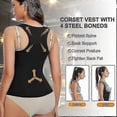 thumbnail image 3 of Waist Trainer Vest For Women Underbust Corset Slimming Body Shaper Tummy Control Cincher, 3 of 3