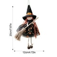 thumbnail image 6 of tasrioml Halloween Witch Doll Decor with Broom Small Witch Figurine with Gauze Skirt Kitchen Hanging Witch Ornament for Room Door Window Halloween Decor, 6 of 8