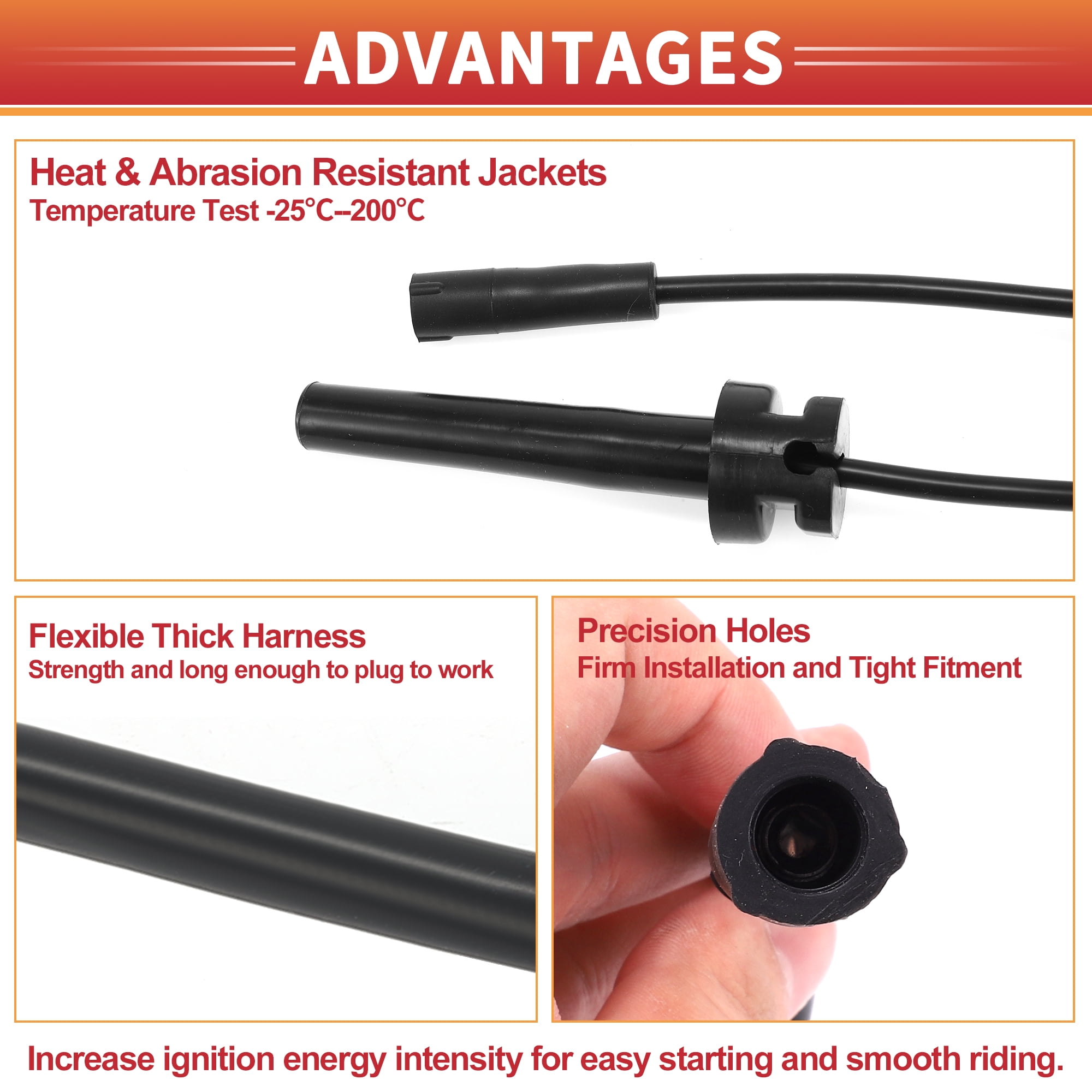 Unique Bargains Car Spark Plug Coil Wires Fit for Chrysler Sebring 