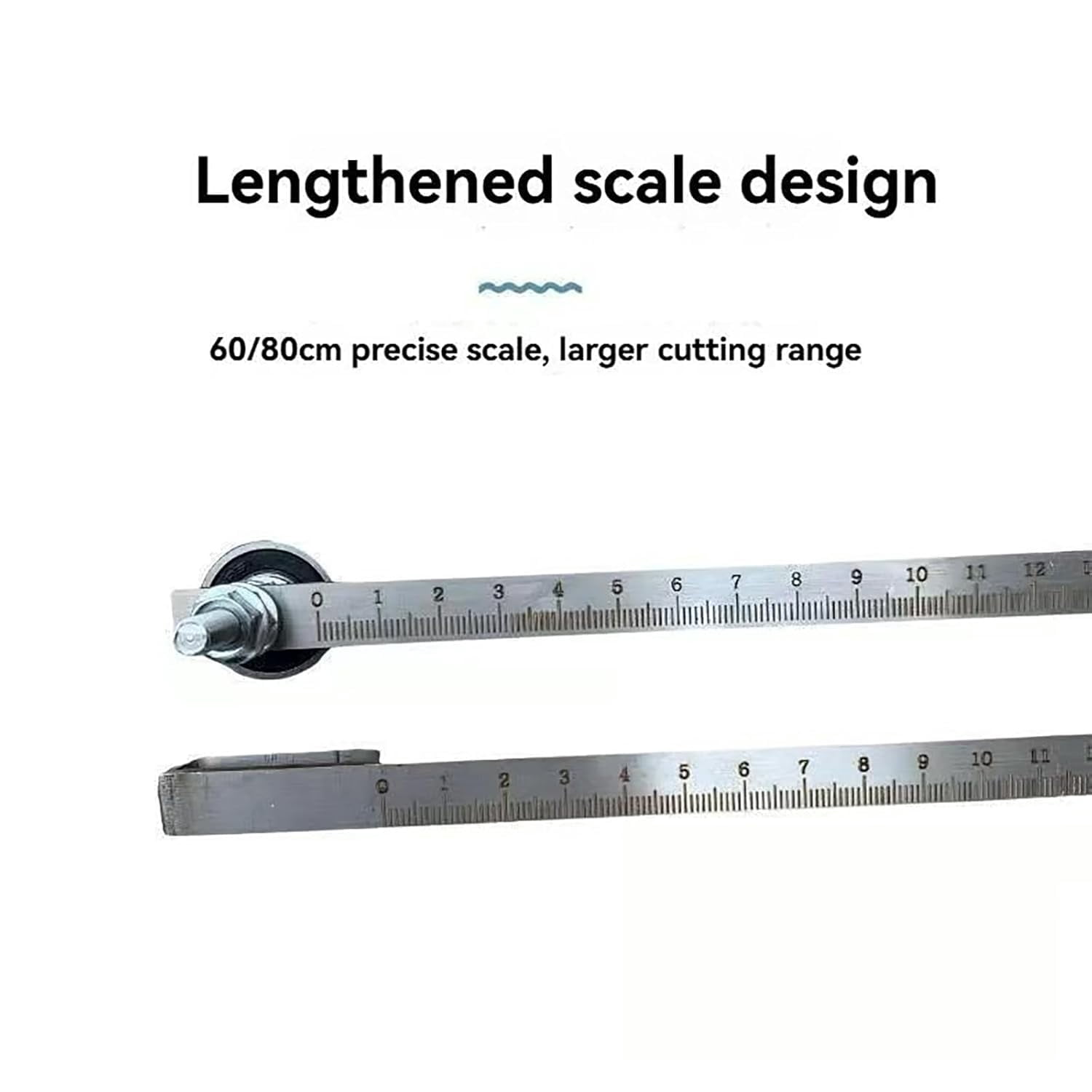 Positioning Calipers for Precise Measurements & Easy Wood Cutting, Stainless Steel Cutting Guide for Circular Saws, Adjustable Guide Rail 50cm/20in