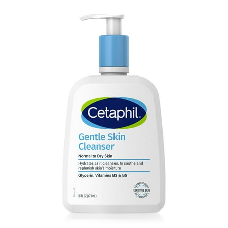 Cetaphil Face Wash Hydrating Gentle Skin Cleanser for Dry to Normal Sensitive Skin 16 oz