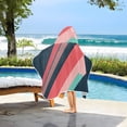 thumbnail image 3 of Yayeee Kids Hooded Towels Toddler Soft Absorbent Beach Bathing Wrap 50" x 23.5", Pink Geometric, 3 of 5