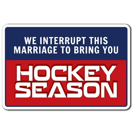 HOCKEY SEASON Decal hockey sports team season puck ice arena | Indoor/Outdoor | 5