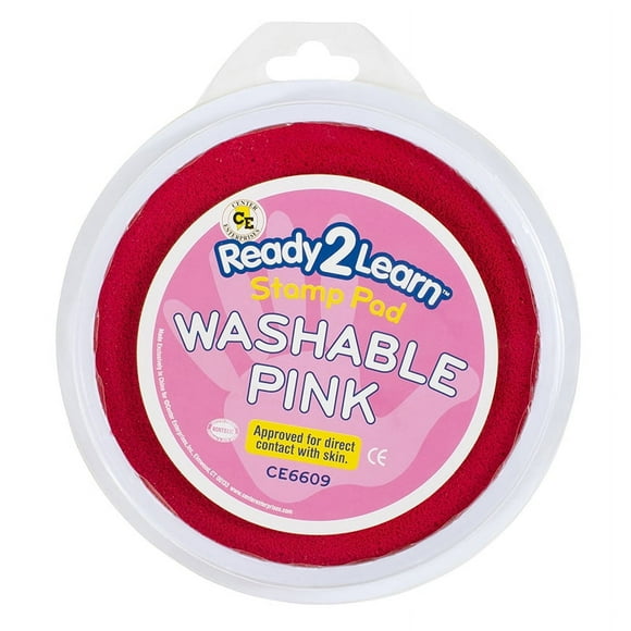 Jumbo Circular Washable Stamp Pad - Pink - 5.75" Dia.