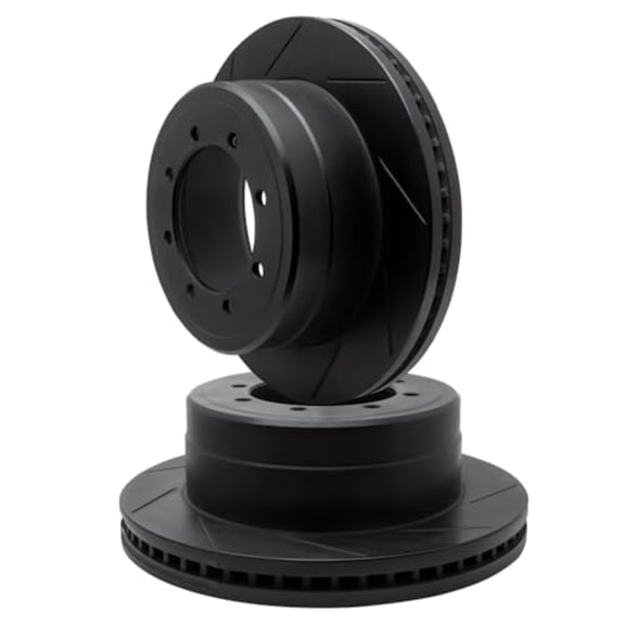 R1 Concepts Slotted Black Disc Brake Rotor Set WCPN1-40081