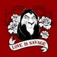 thumbnail image 2 of Men's Lion King Scar Valentine's Day Love is Savage  Graphic Tee Red Large, 2 of 5