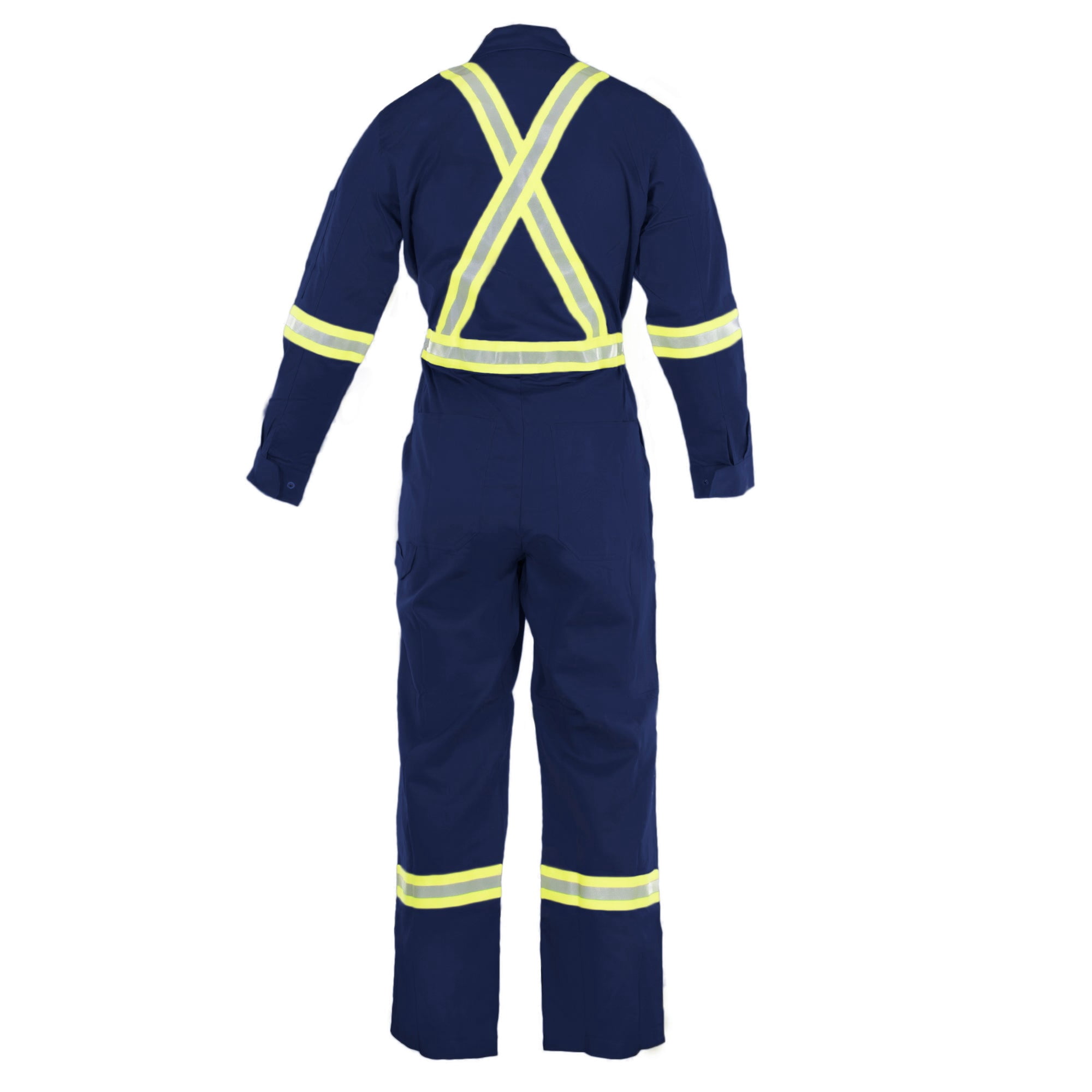 Flame Resistant Hi Vis Reflective Coverall with Leg Zipper (2XL