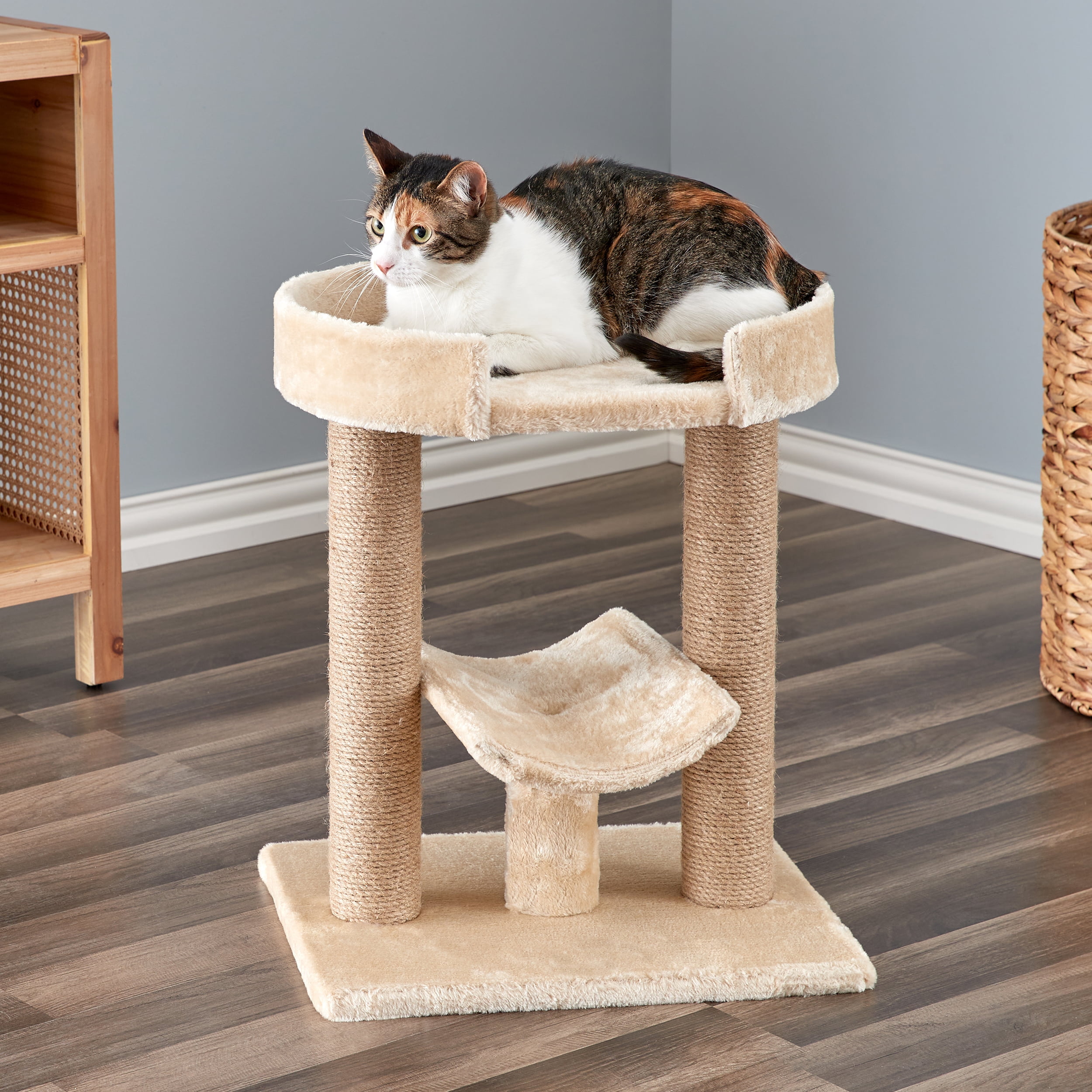 Two by Two Providence - Beige Scratching Post Cat Furniture - 21.1 in. Tall