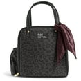 thumbnail image 4 of (5 pack) Fit & Fresh Wichita Women's Lunch Bag, Large Insulated Tote Bag, Includes Fashion Scarf, Cheetah Black, 4 of 19