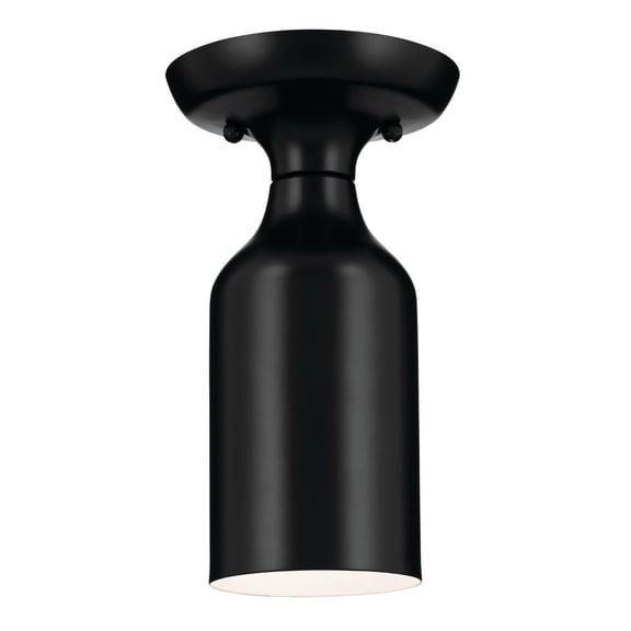 52598BK Kichler Lighting Sisu - 1 Light Semi-Flush Mount-9 Inches Tall and 5 Inches Wide-Black Finish