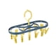thumbnail image 4 of Tendedero plegable a prueba de viento Tendedero de pinzas para la ropa Herramienta de balcón Hogar 12 Clips Tendedero plegable para ropa Perchero para azul y amarillo Sunnimix Perchas de Clip Plegables, 4 of 8
