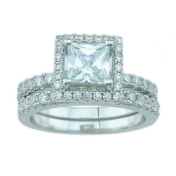 925 Sterling Silver Halo Engagement Ring for Women Wedding Ring Set Make Great Valentines Gift for Women