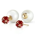 thumbnail image 2 of Galaxy Gold 14K Solid Gold Natural Pearl Stud Earrings for Women - Yellow Gold Fine Jewelry, 2 of 3