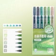 thumbnail image 2 of 6 Pack Gel Pen for Adults Coloring Books, Metallic Sparkle Pens, Fine Tip Metallic Gel Pen for Drawing Journaling Craft Art Supplies Green, 2 of 9