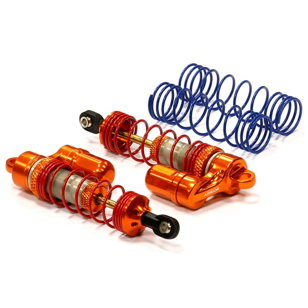Integy RC Toy Model Hop-ups T8146ORANGE V2 MXR9 Front Piggyback Shocks for Traxxas Stampede
