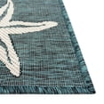 thumbnail image 4 of Transocean CRES8841594 Liora Manne Carmel Starfish Indoor & Outdoor Rug, Teal - Square - 7 ft. 10 in., 4 of 5