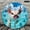 12x12in, variant on Patifu Pig Swimming In Tropical Blue Water Round Wooden Wall Clock Silent Sweep Movement 12x12in