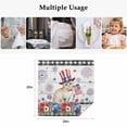 thumbnail image 5 of 4th of July Cloth Napkins, Independence Day Patriotic Flowers Cat Grey Washable and Reusable Dinner Napkins Set of 6, Table Napkin for Kitchen Party Birthday Wedding Hotel Housewarming 20"x20", 5 of 9