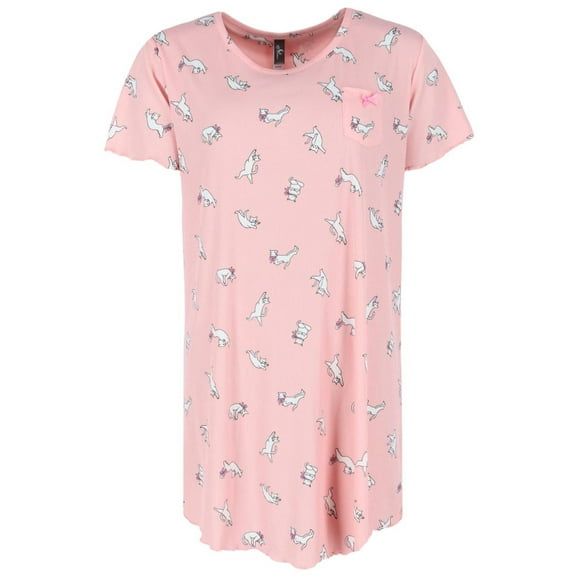 PJ Couture Coral Kitties Sleep Shirt (Women)