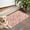 Beige and Pink Baseball Pattern, variant on Football Field Green Pattern Washable Non Slip Indoor Door Mat, Decorative Entry Rug for Entrance, Bedroom, Kitchen, Bathroom, 20"x32"