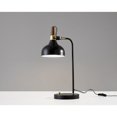 thumbnail image 2 of Adesso Brunswick Desk Lamp, Black, Antique Brass and Walnut Rubberwood, 2 of 3