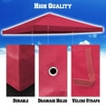 thumbnail image 4 of Sunrise Replacement top cover for 10'X10' gazebo canopy patio pavilion sunshade plyester single tier-Burgundy, 4 of 9