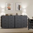 thumbnail image 4 of Aowos 10 Drawer Dresser, Chest of Drawers Dressers for Bedroom with 4 Side Pockets and 2 Hooks, Dark Grey, 4 of 8