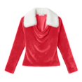thumbnail image 4 of Breezora Oversized Fleece Sweatshirt For Women Long Sleeve Round Neck Fall Winter Casual Warm Pullover Top XXL Size Red, 4 of 4