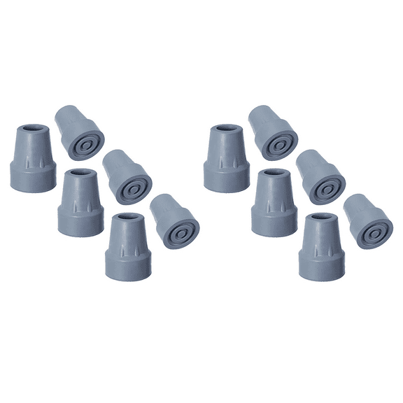Crutch Tips, 3/4Inch Heavy Duty Non-Slip Rubber Cane Replacement Foot Caps, Pads,12 PCS