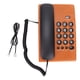 thumbnail image 1 of Teléfono fijo doméstico KXT504, teléfono con cable multifuncional sin batería con auricular magnético doble para oficina, hotel (naranja), 1 of 8