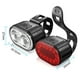 thumbnail image 2 of Juego de luces recargables por USB impermeables LED Ndcxsfigh para bicicleta faros delanteros luz trasera, 2 of 7