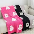 thumbnail image 6 of Ghost Reading Blanket, 2025 New Halloween Ghost Reading a Book Throw Blanket 50 x 60", a cute fall knitted blanket, perfect as a gift for the spooky season. Dimensions: 50 x 60"., 6 of 15
