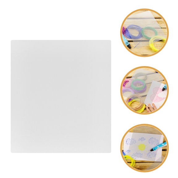 Hemoton 6 Pieces White PVC Drawing Mats for 3D Printing Pen Perfect for Painting and Crafting 8.5x11 Inches