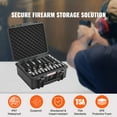 thumbnail image 2 of KFFKFF Sturdy Handgun Containers with Customizable Interior, Resistant to Water & Dust, Secure Storage for 6 Handguns, Dimensions 19.3×17.1×8.3 in, Lockable Handgun Container, Black, 2 of 9