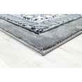 thumbnail image 3 of Glamour Hand Carved Thick Plush Pile Boho Traditional Oriental Floral Area Rug Carpet For Living Room Bedroom (Charcoal Grey, 6' 6" x 9' 2"), 3 of 11