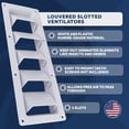 thumbnail image 2 of Five Oceans 5-Slotted Louvered Ventilators, 13-1/4-Inch x 4-3/4-Inch, White ABS Plastic - FO106, 2 of 7