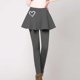 thumbnail image 2 of Gibobby Leggings gluteos deportivo Mallas culottes felpa para mujer, ropa interior informal navideña, botas, pantalones térmicos falsos dos piezas（Gris， XXL), 2 of 5