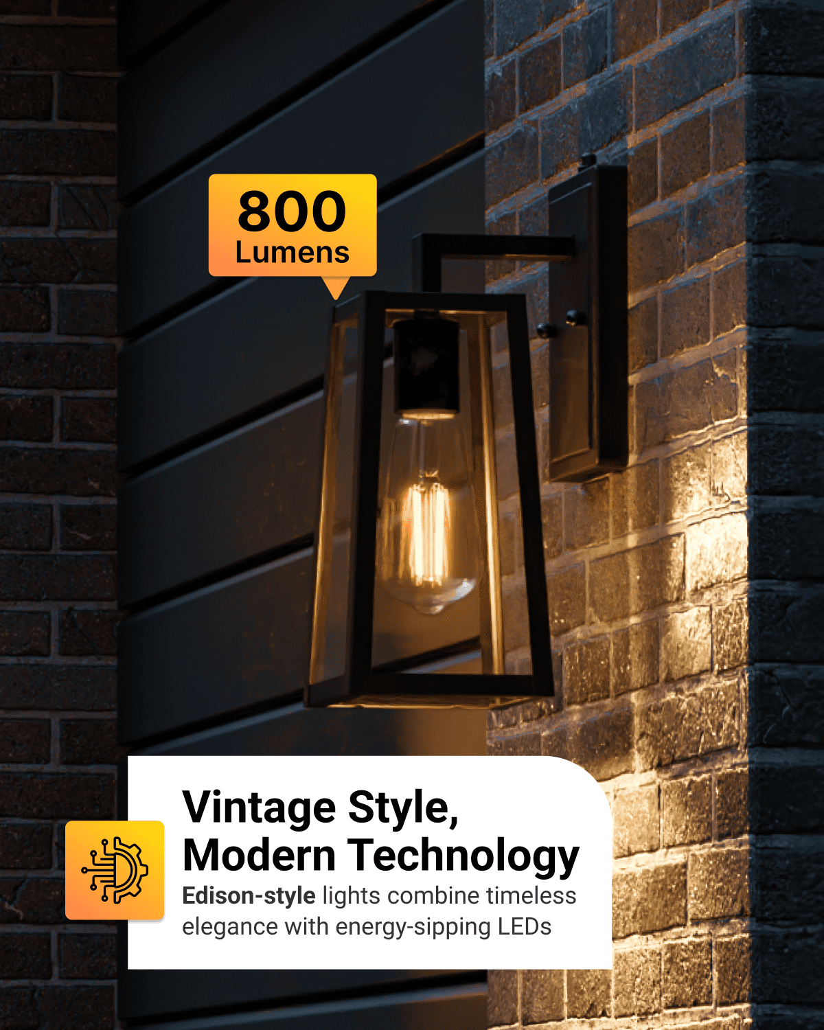 Sunco 4 Pack Dusk to Dawn Light Bulbs LED Edison 3000K Warm White, CRI90 7W Equivalent 60W, Vintage Style ST64 Extra Bright Automatic Bulb, 800 Lumens, E26 Base, Light Sensing Outdoor UL
