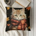 thumbnail image 3 of YINGXI Cat Pillow Covers Fall Decor Autumn Thanksgiving Outdoor Throw Pillowcase Sofa Couch Decorative Cushion Case 22x22in, 3 of 5