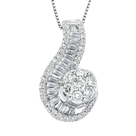 10k 00ct swirl gold necklace diamond ax jewelry walmart