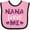 Pink and Black, variant on Inktastic My Nana Loves Me Hearts in Pink Plaid Boys or Girls Baby Bib